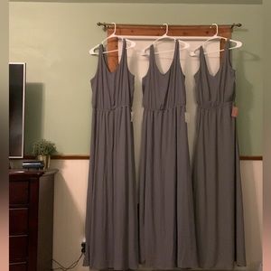 Show Me Your Mumu, wedding, bridesmaid. Dove Grey chiffon.